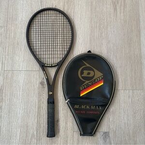 Vintage Dunlop Black Max Mid-size Composite Tennis Racket S840202 with Cover